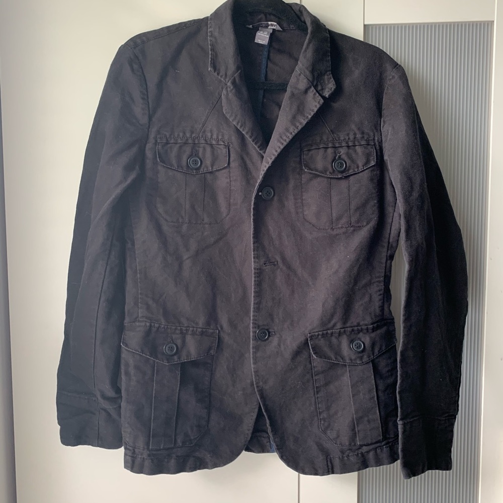 Black button up coat